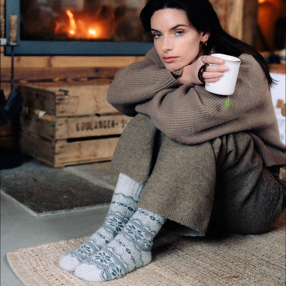 Bergen Lana - Blanco (1 Par)