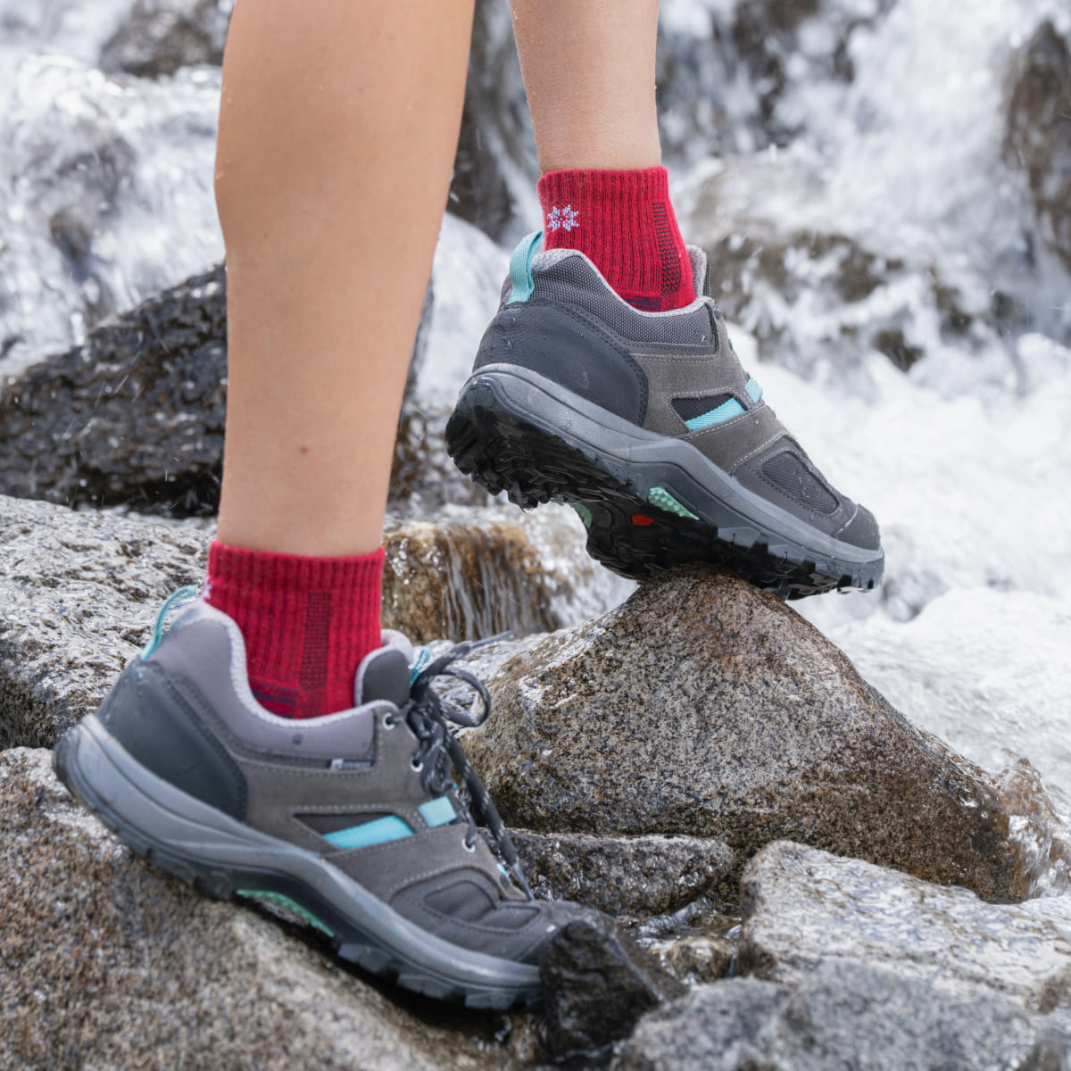 Senderismo - Rojo - Calcetines Bajos (1 par)